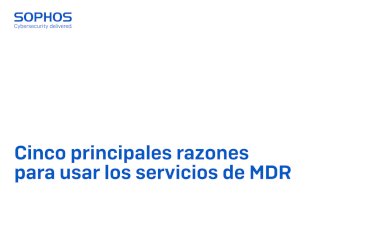 Top Five Reasons to Use MDR Services